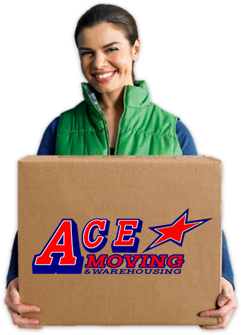 Women holding a moving box.